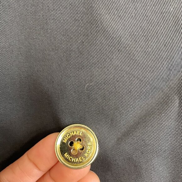 NEW Michael Kors Women's M Black Peacoat Jacket 100% Cotton - Picture 11 of 13